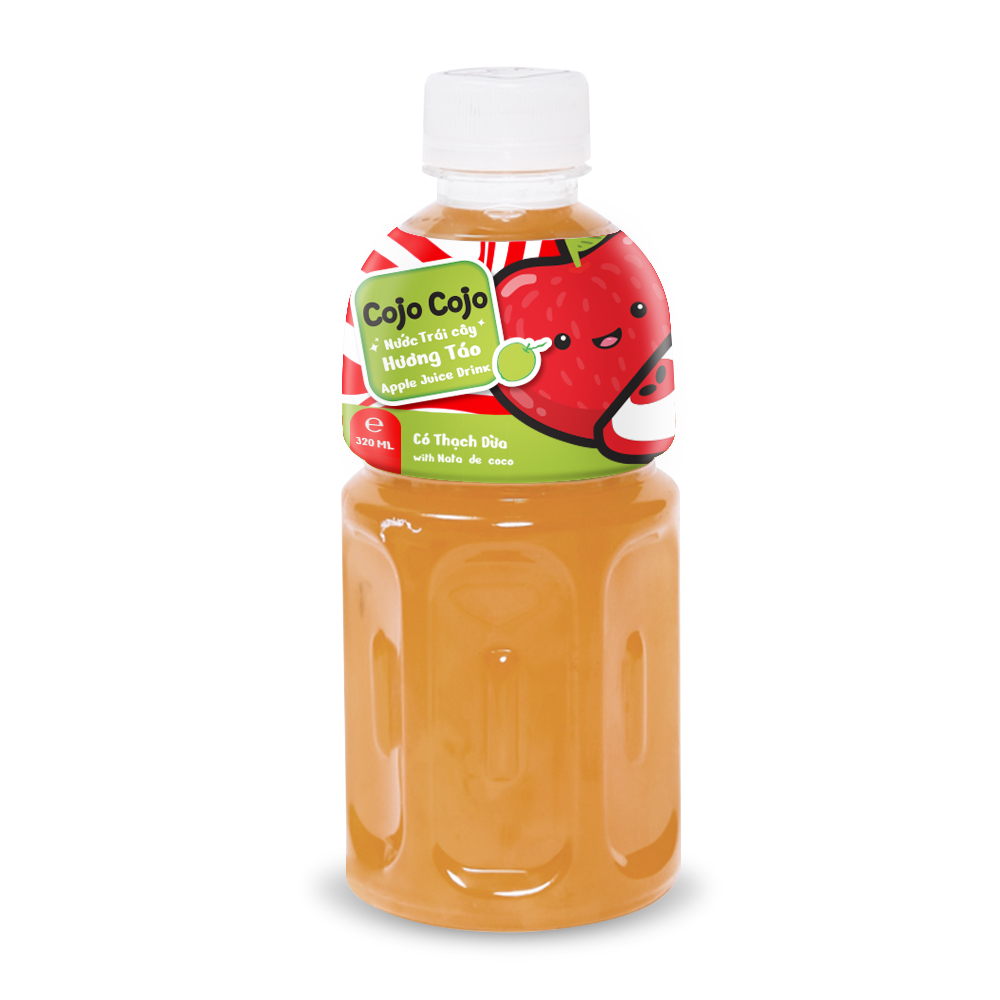 Nước trái cây Cojo Cojo hương táo thạch dừa - 320 ml